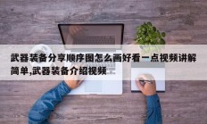 武器装备分享顺序图怎么画好看一点视频讲解简单,武器装备介绍视频