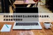 武器装备分享顺序怎么排的呀图片大全简单,武器装备等级划分